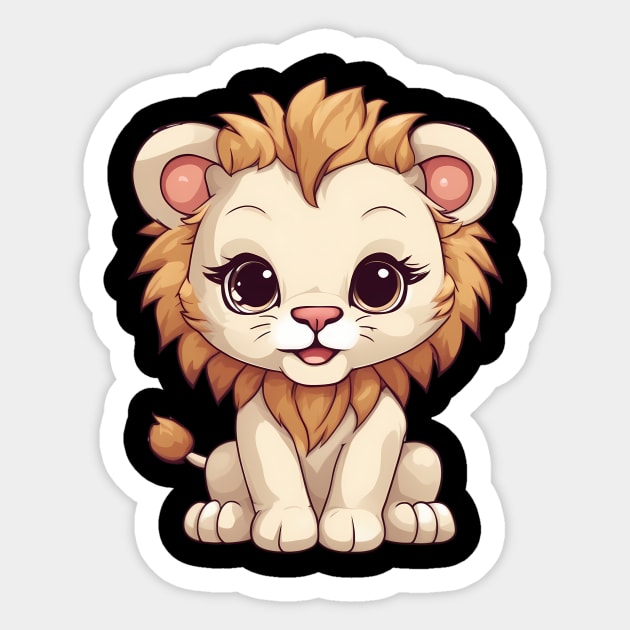 Kawaii Lion Sticker by animegirlnft
